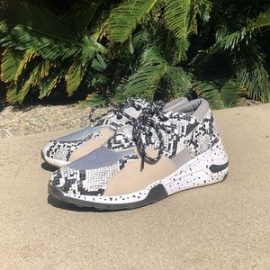 Snake print sneakers